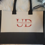 Uniquely Designed with U in mind tote bags
