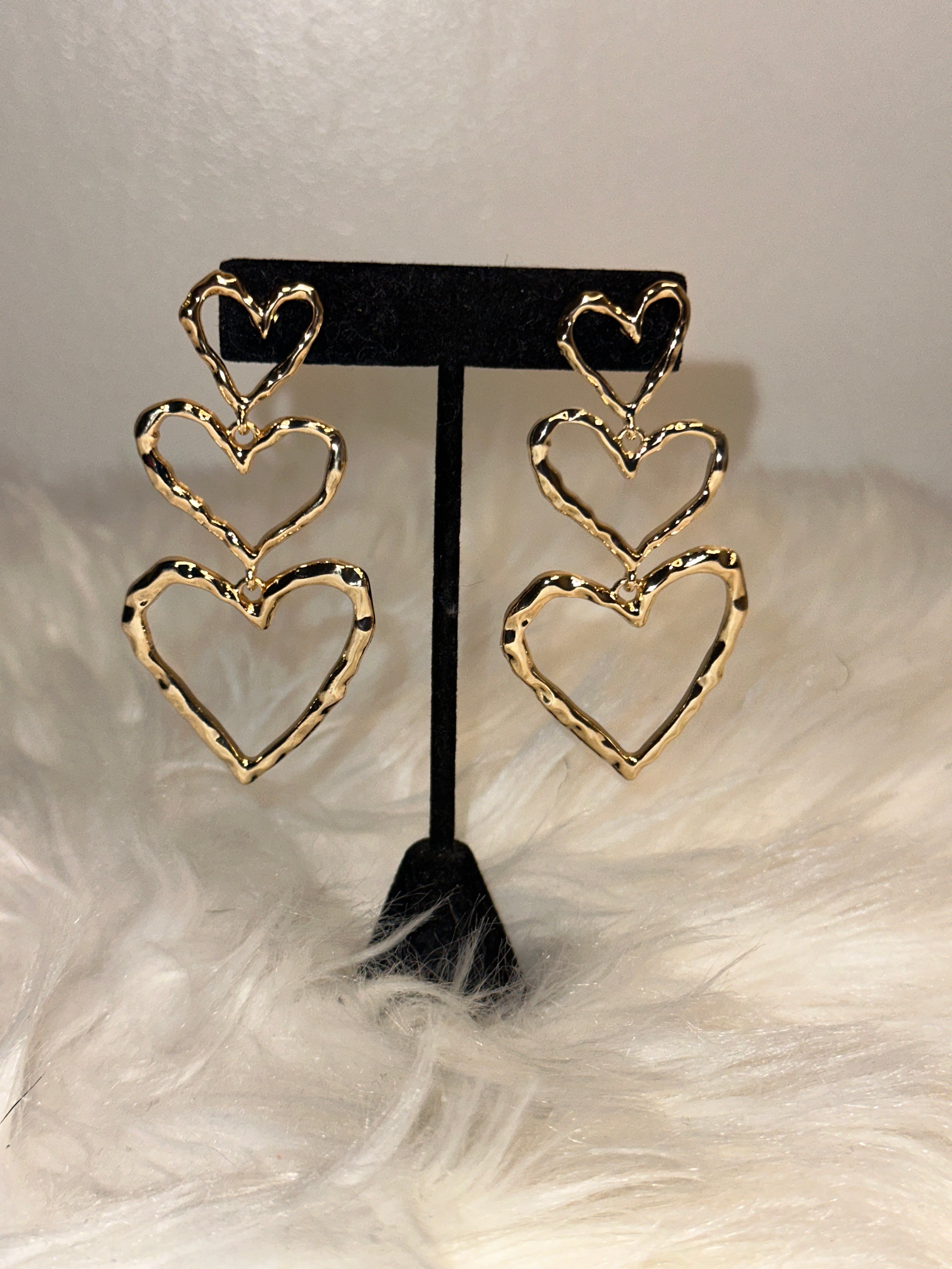Triple heart Earrings