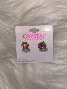 Fuchsia pink Clip on Earrings