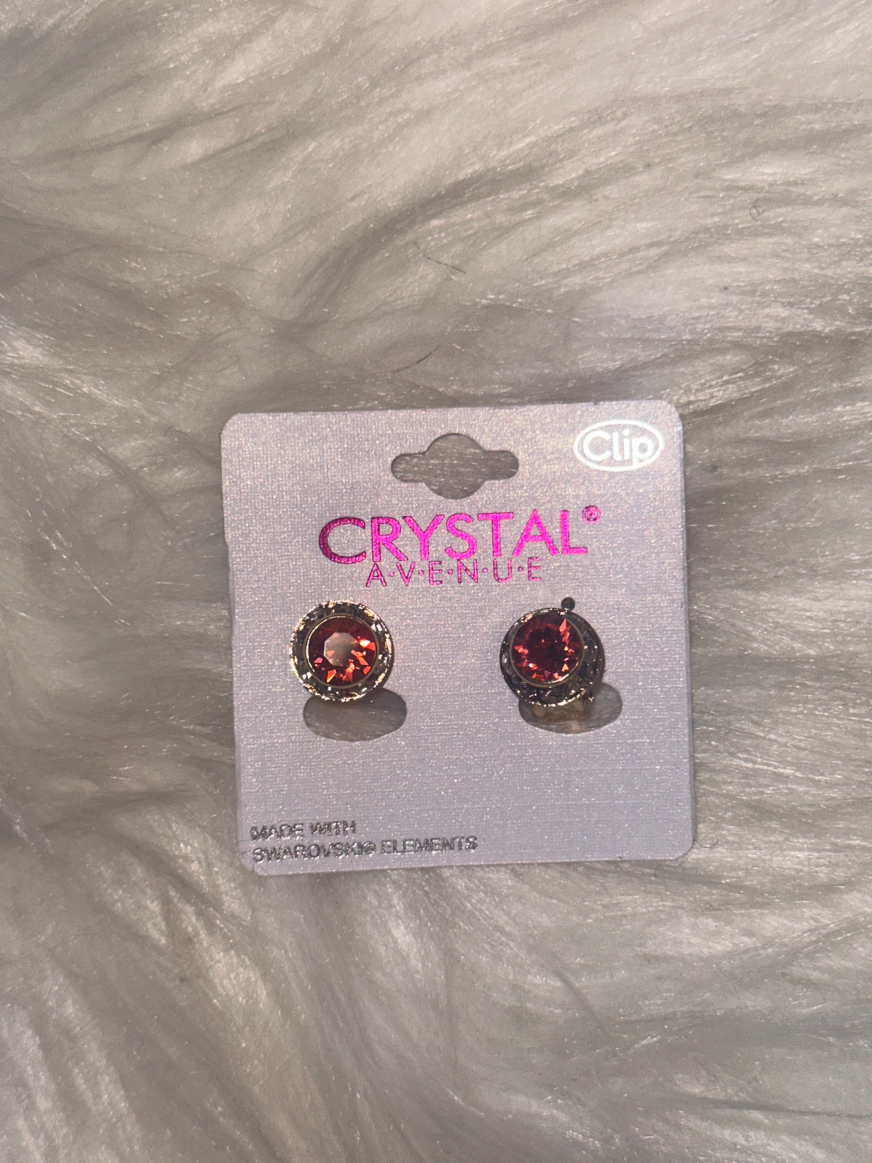 Fuchsia pink Clip on Earrings