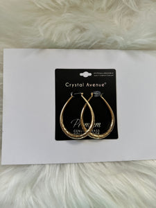 Gold Oval Earrings