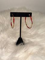Red and silver hoop