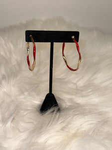 Red and silver hoop